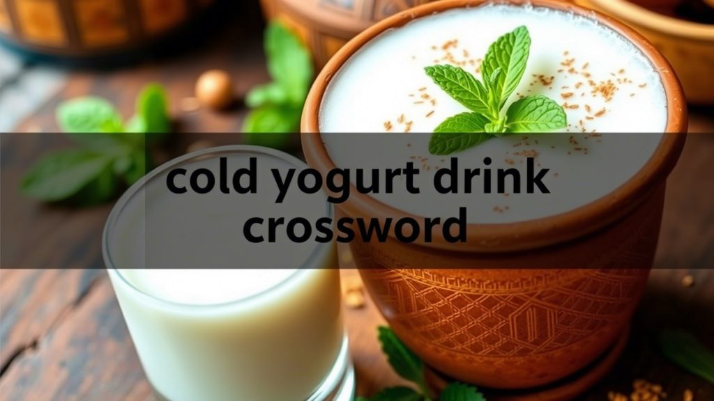 cold yogurt drink crossword