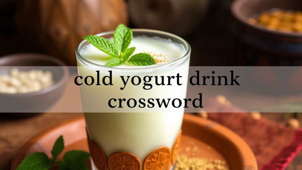 cold yogurt drink crossword