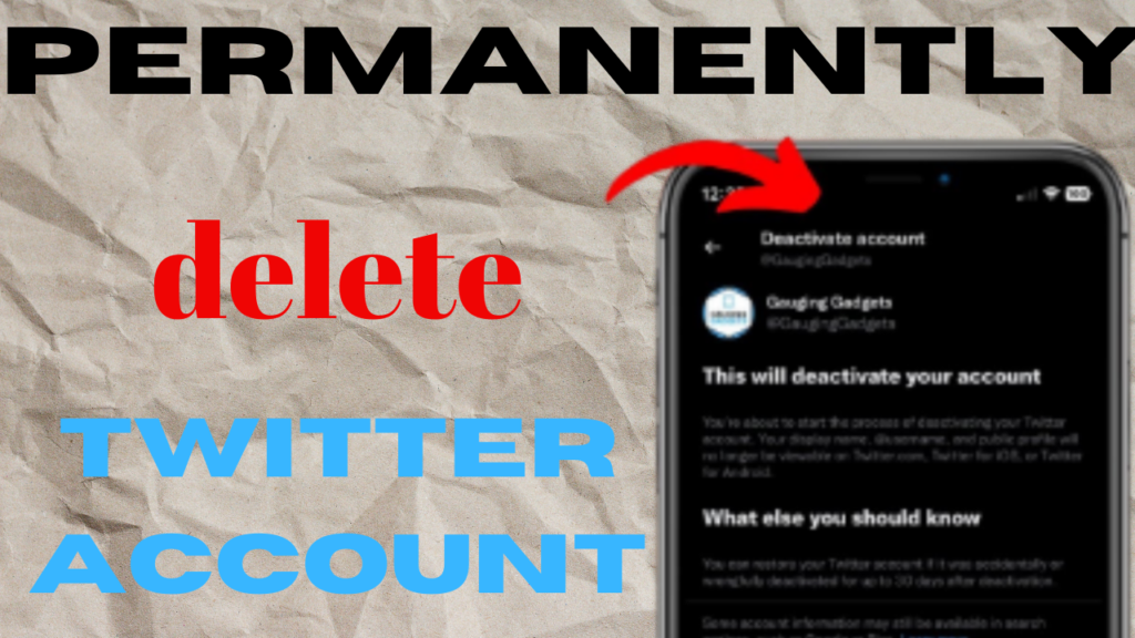 how to delete twitter account